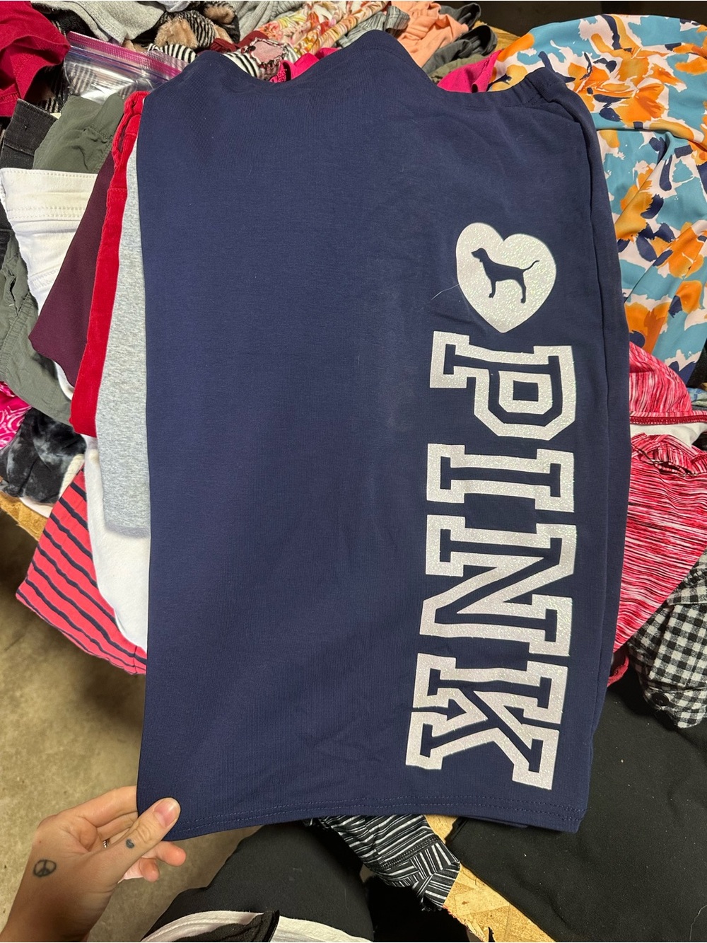 PINK Victoria's Secret Navy Skirt with White Logo